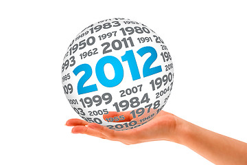 Image showing Hand holding a 2012 Sphere