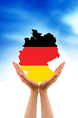 Image showing Hands holding Germany