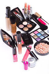 Image showing set of cosmetic makeup products