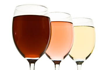 Image showing three wine glasses