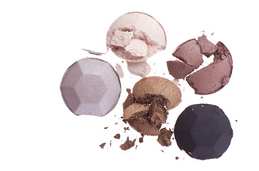 Image showing multicolored crushed eyeshadows