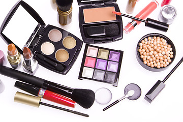 Image showing set of cosmetic makeup products