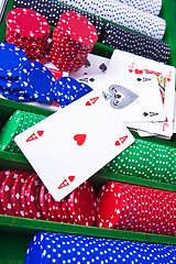 Image showing poker chips with ace