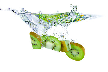 Image showing kiwi splashing