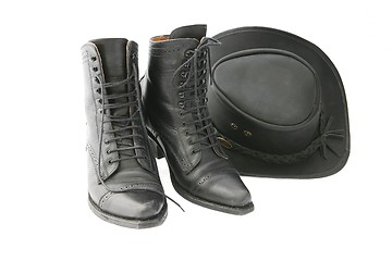 Image showing western boots and hat