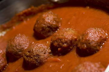 Image showing meatballs tomato sauce