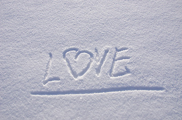 Image showing love snow winter Concept expression feelings 