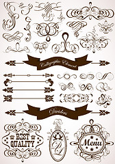 Image showing Calligraphic and floral element