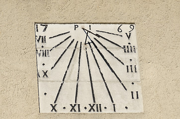 Image showing old sundial