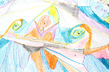 Image showing Abstract child painting