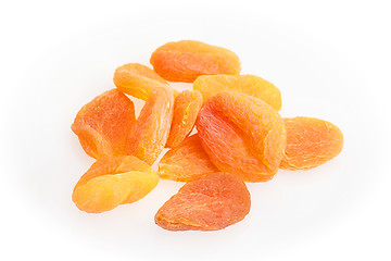 Image showing group of dried apricots