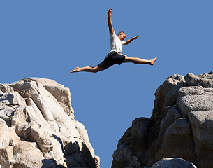 Image showing Boy jumping