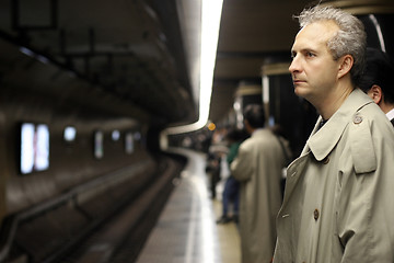 Image showing Man in subway