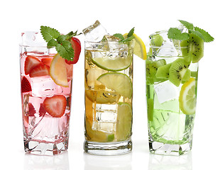 Image showing cold Drinks With Fruits
