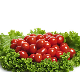 Image showing Tomatoes And Salad Leaves