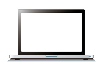 Image showing Laptop computer white screen