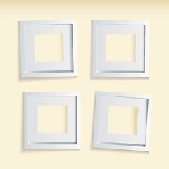 Image showing Picture frame beige background