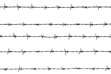 Image showing barbed wires