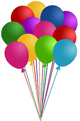 Image showing Bunch of Colorful Balloons