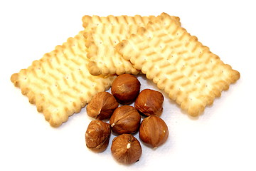 Image showing hazelnuts and biscuits party