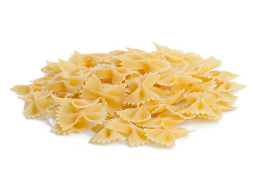 Image showing Italian pasta - Farfalle or bow tie pasta 