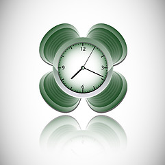 Image showing green vector clock