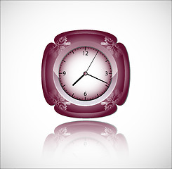 Image showing red vector clock
