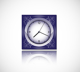 Image showing blue vector clock