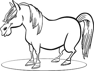 Image showing Cartoon pony horse coloring page