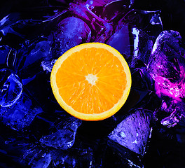 Image showing Orange and ice 
