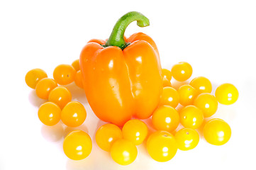Image showing Cherry tomatoes and paprika
