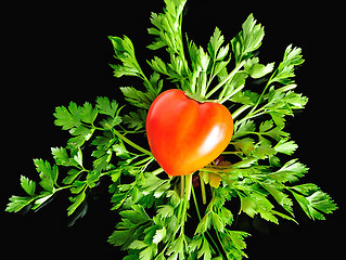 Image showing Sweet pepper in the shape of the heart