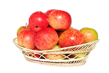 Image showing Ripe red-yellow apples