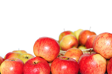 Image showing Ripe red-yellow apples