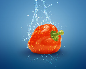 Image showing Fresh red bell pepper