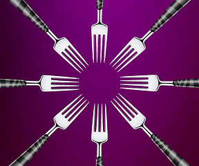 Image showing Set of forks