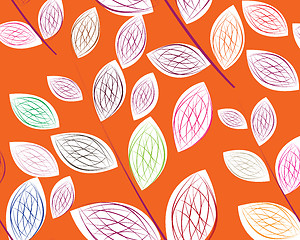 Image showing A seamless leaf pattern
