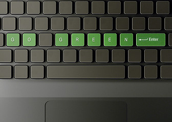 Image showing Keyboard with go green button