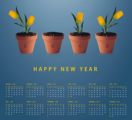 Image showing New year 2012 Calendar