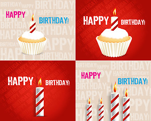 Image showing set of Birthday Greeting cards