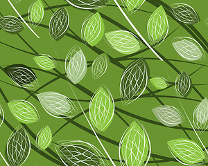 Image showing A seamless leaf pattern