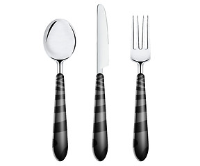 Image showing Fork spoon and knife