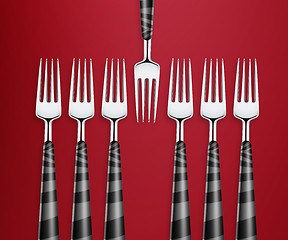 Image showing Set of forks