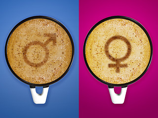 Image showing Two Cup of cappuccino 