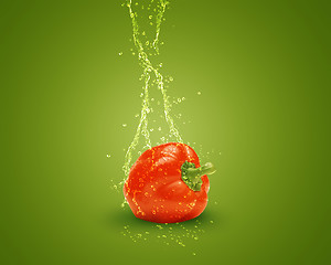 Image showing Fresh red bell pepper