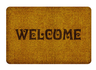 Image showing welcome cleaning foot carpet 