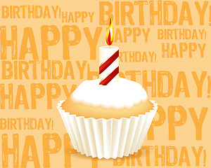 Image showing Birthday cupcake Greeting card 