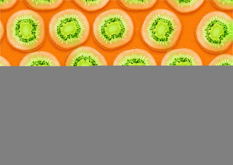 Image showing seamless background of fresh Kiwi  slices
