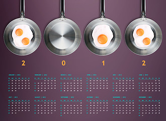 Image showing New year 2012 Calendar