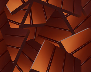 Image showing Delicious Sparse chocolate bars background 